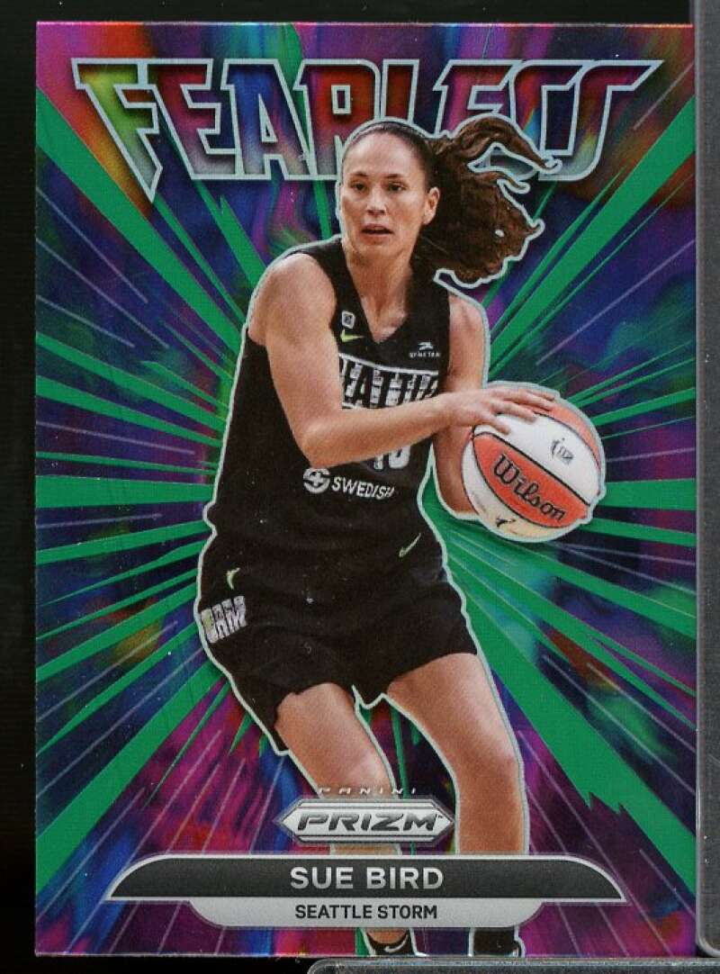 Sue Bird Card 2022 Panini Prizm WNBA Fearless Prizms Green #3  Image 1