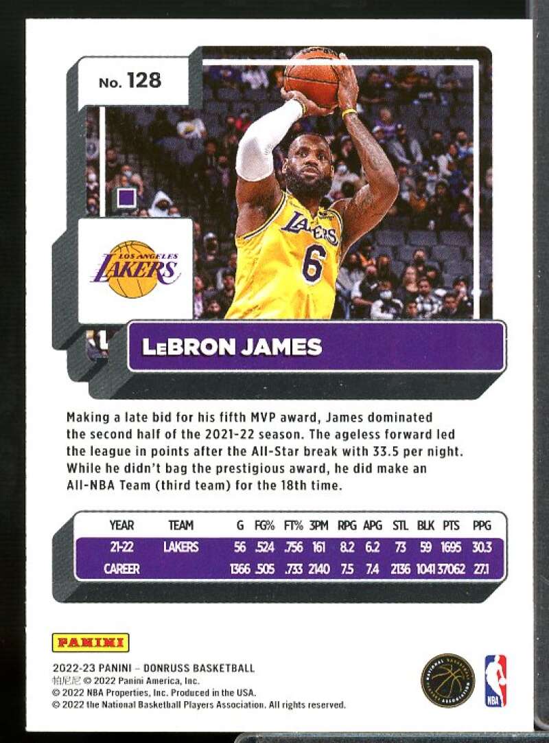 LeBron James Card 2022-23 Donruss #128  Image 2