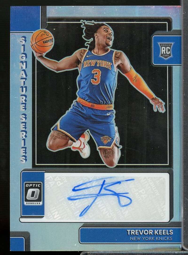 Trevor Keels Rookie Card 2022-23 Donruss Optic Signature Series Holo #83  Image 1
