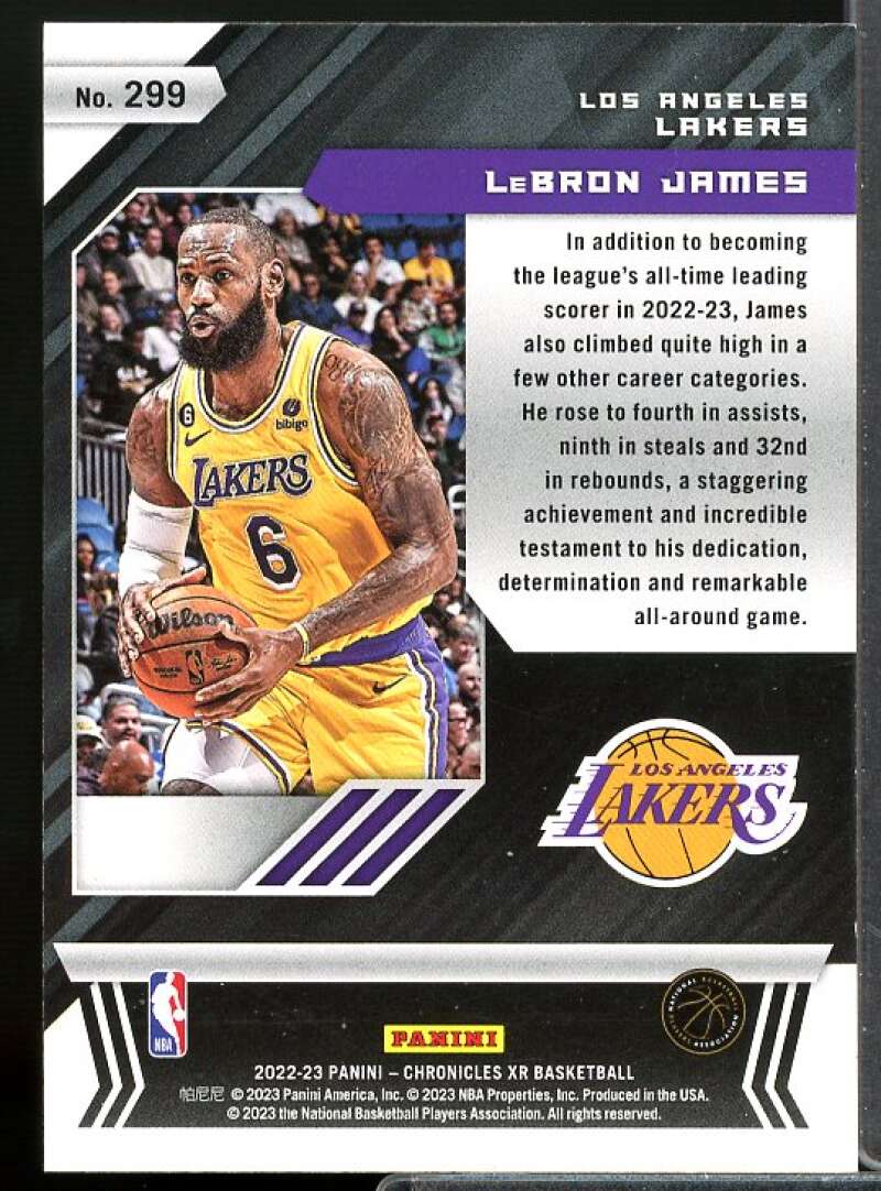 LeBron James/XR Card 2022-23 Panini Chronicles #299  Image 2