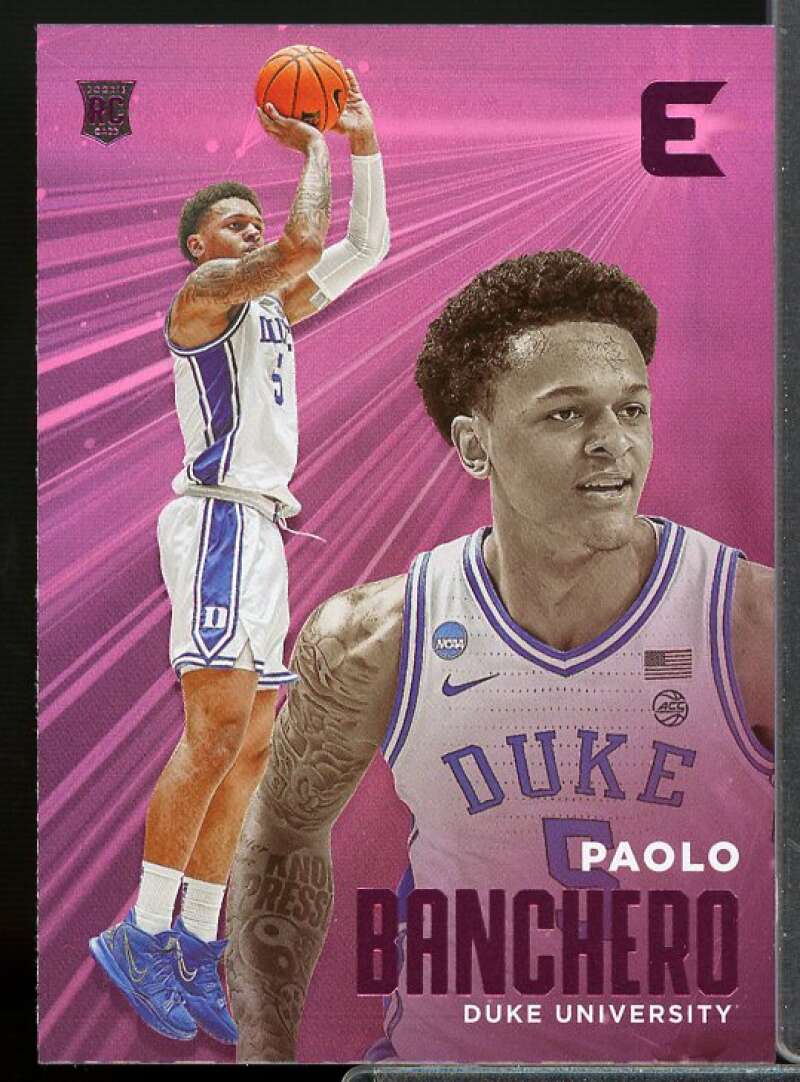 Paolo Banchero Rookie 2022-23 Panini Chronicles Draft Picks Essentials Pink #2  Image 1