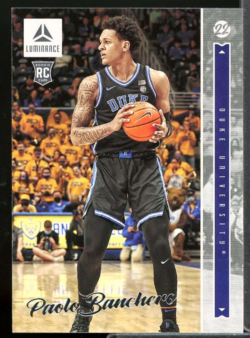 Paolo Banchero Rookie Card 2022-23 Panini Chronicles Draft Picks Luminance #27  Image 1