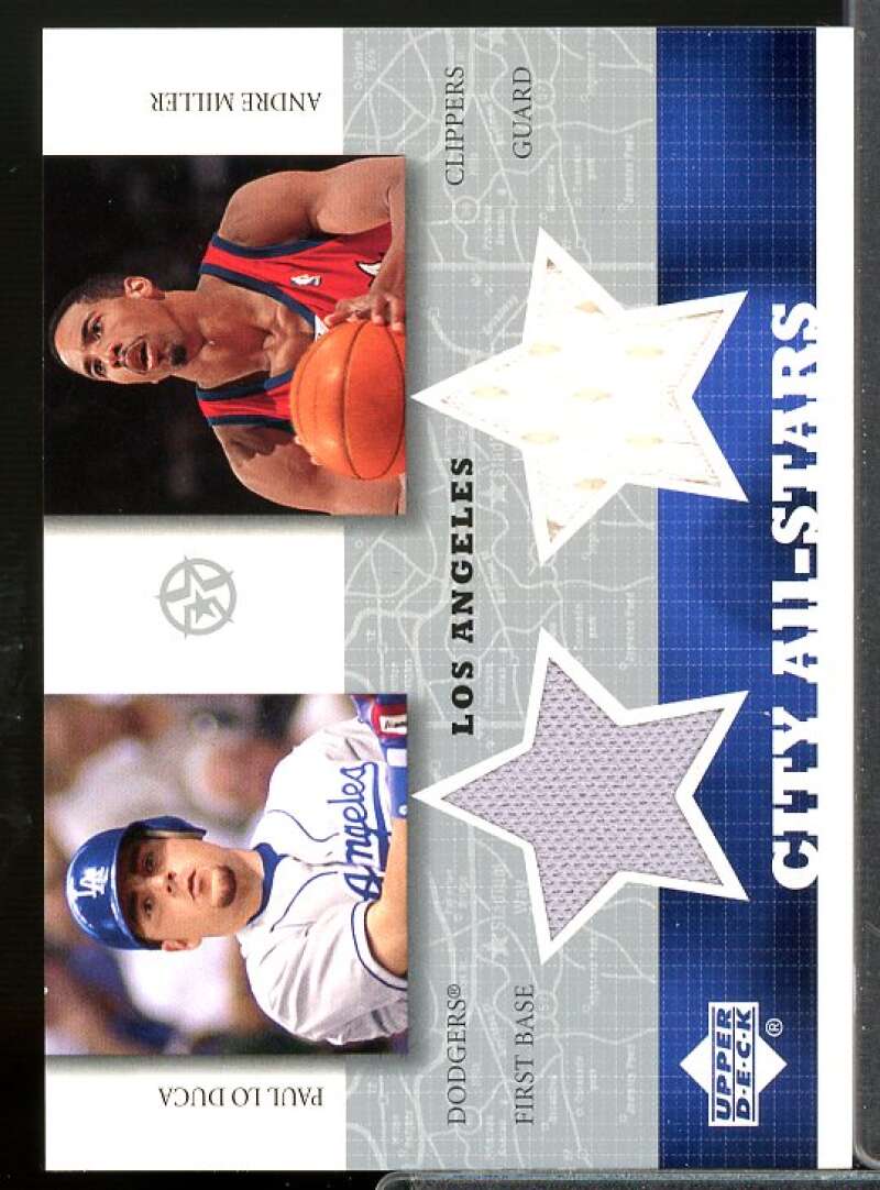 Paul Lo Duca/Andre Miller 2002-03 UD SuperStars City All-Stars Dual Jersey #PLAM  Image 1