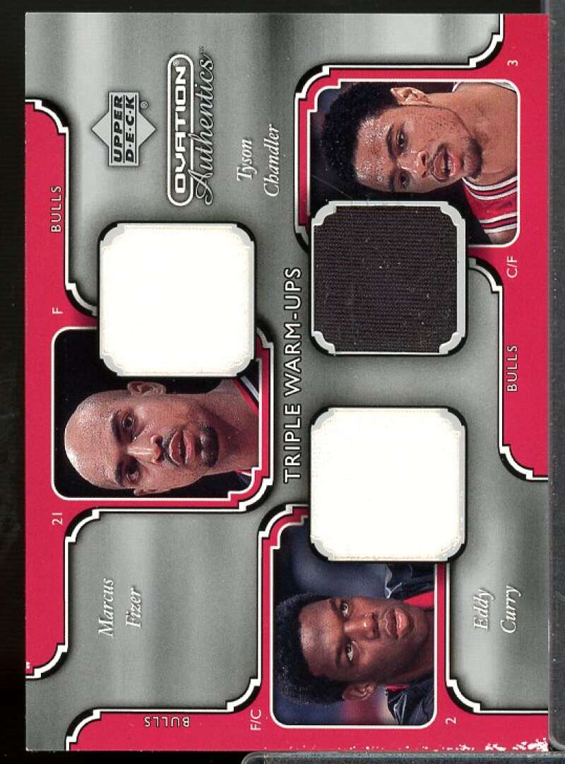 Eddy Curry/Marcus Fizer/Chandler 2002 Ovation Authentics Warm-Ups Triple #CFC  Image 1