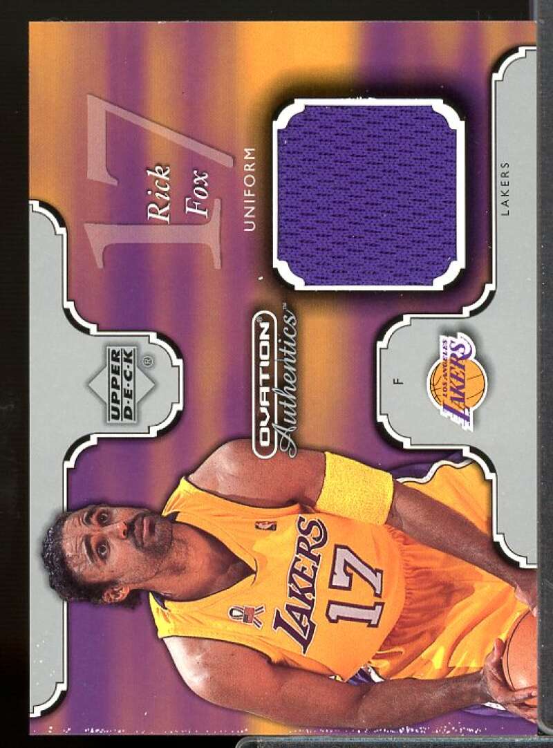 Rick Fox Card 2002-03 Upper Deck Ovation Authentics Uniform #RFU  Image 1