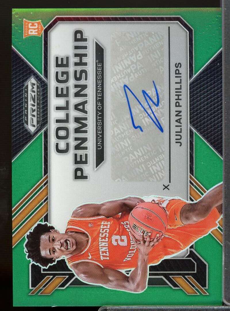 Phillips 2023 Prizm Draft Picks College Penmanship Signatures Prizms Green #44  Image 1