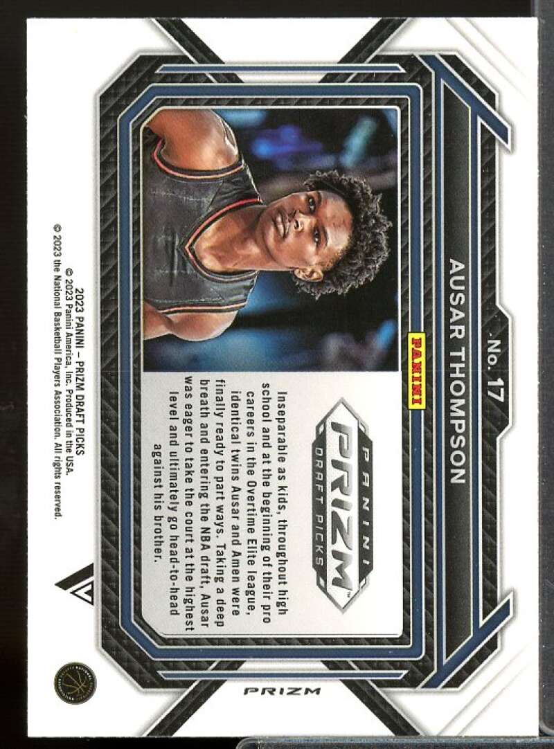 Ausar Thompson Rookie Card 2023-24 Panini Prizm Draft Picks Prizms Green #17  Image 2