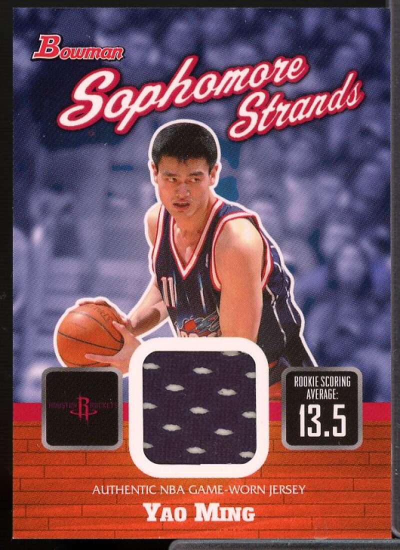Yao Ming Card 2003-04 Bowman Sophomore Strands #YM  Image 1