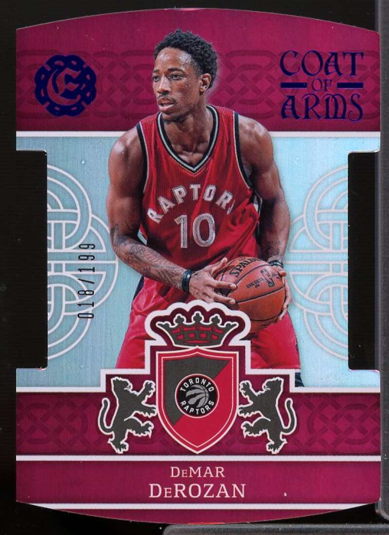 DeMar DeRozan Card 2016-17 Panini Excalibur Coat of Arms Blue #20  Image 1