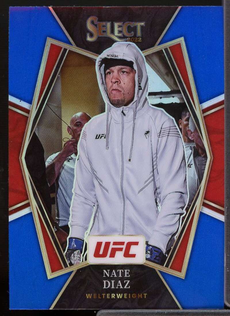 Nate Diaz Card 2022 Select UFC Prizms Blue #102  Image 1