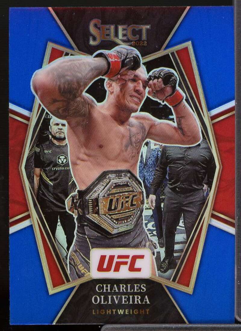 Charles Oliveira Card 2022 Select UFC Prizms Blue #141  Image 1