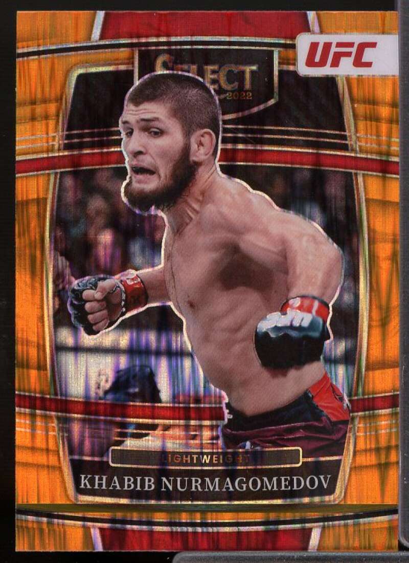 Khabib Nurmagomedov Card 2022 Select UFC Prizms Orange Flash #49  Image 1