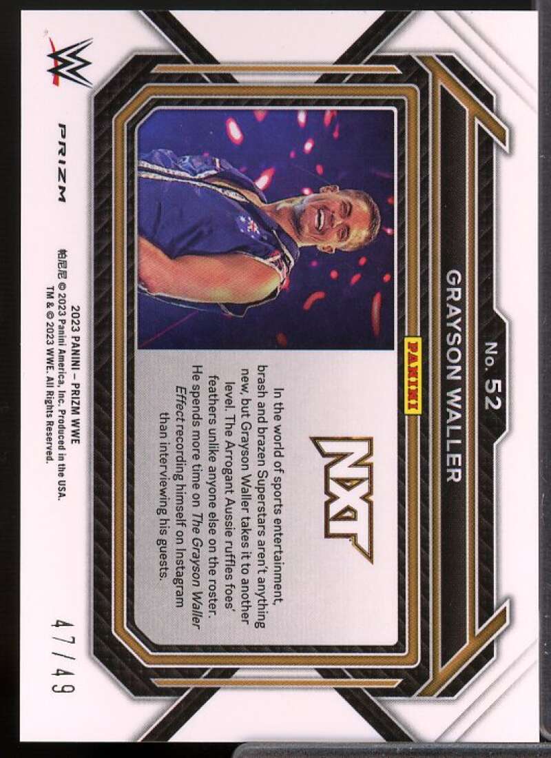 Grayson Waller Card 2023 Panini Prizm WWE Prizms Teal #52  Image 2