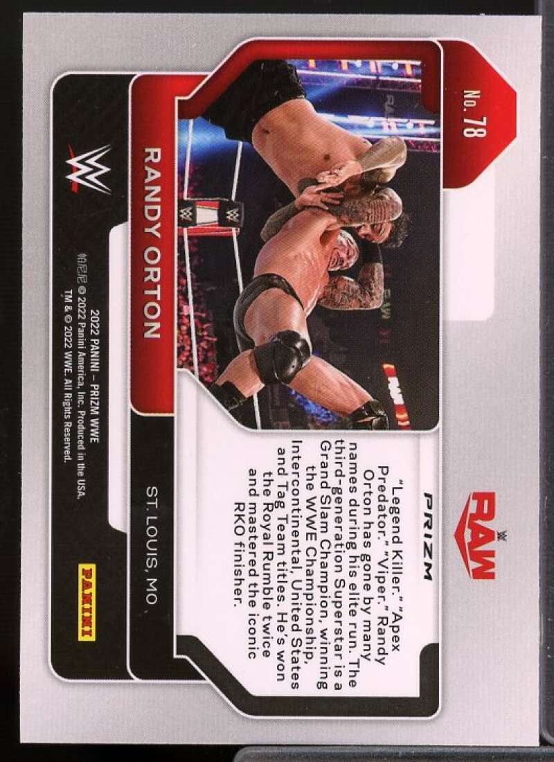Randy Orton Card 2022 Panini Prizm WWE Prizms Silver #78  Image 2