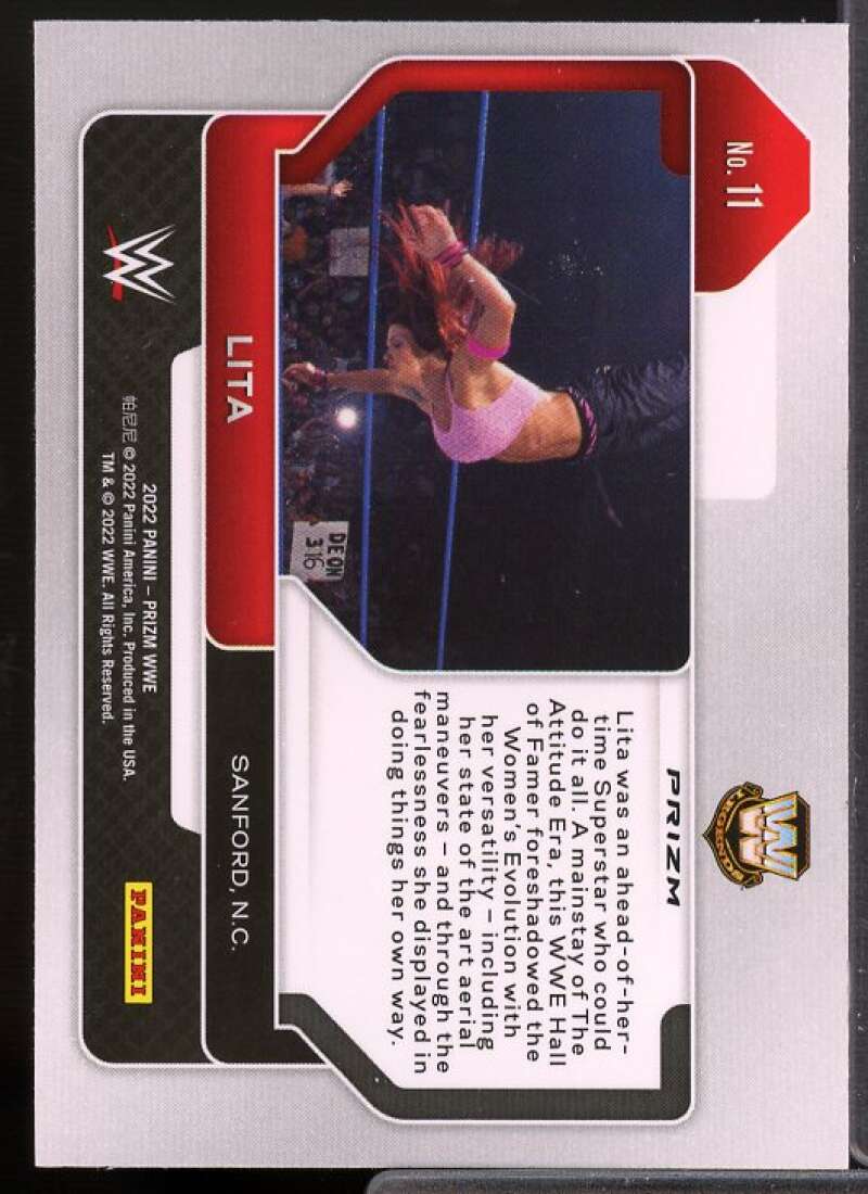Lita Card 2022 Panini Prizm WWE Prizms Silver #11  Image 2