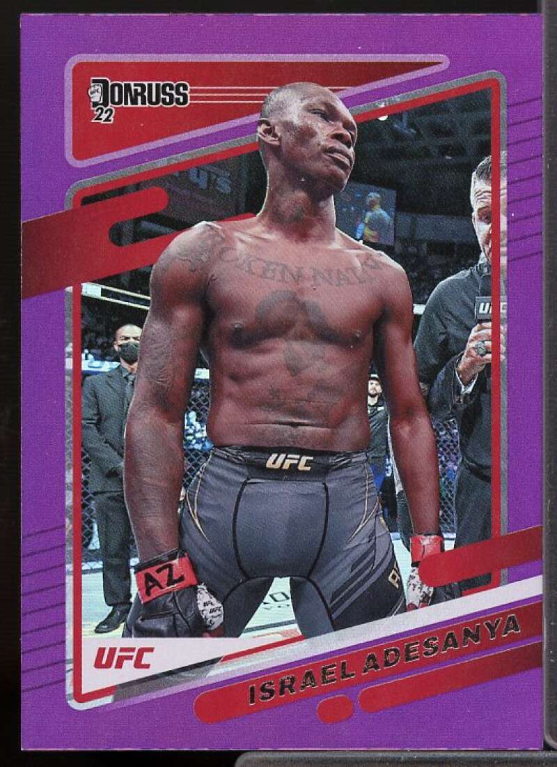 Israel Adesanya Card 2022 Donruss UFC Purple Flood #11  Image 1