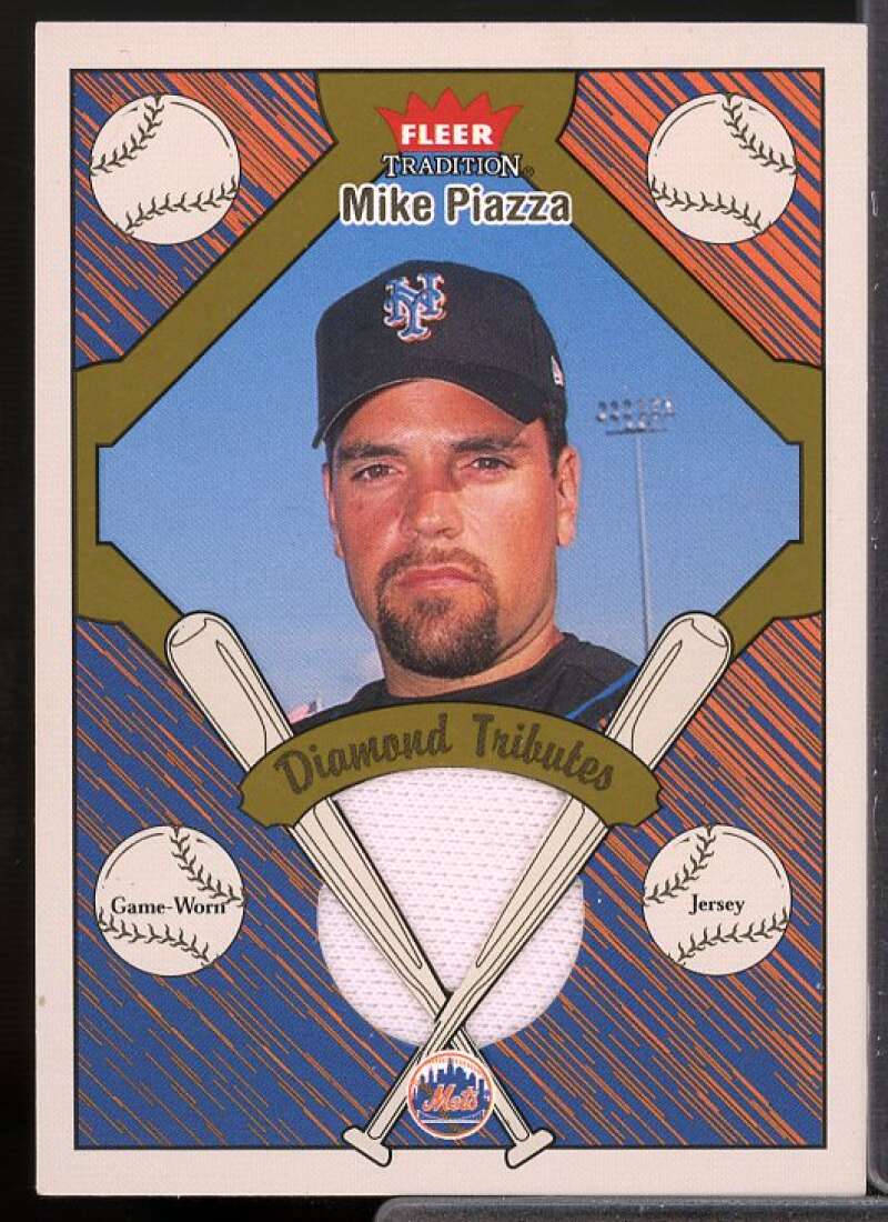 Mike Piazza Card 2004 Fleer Tradition Diamond Tributes Game Jersey #MP  Image 1