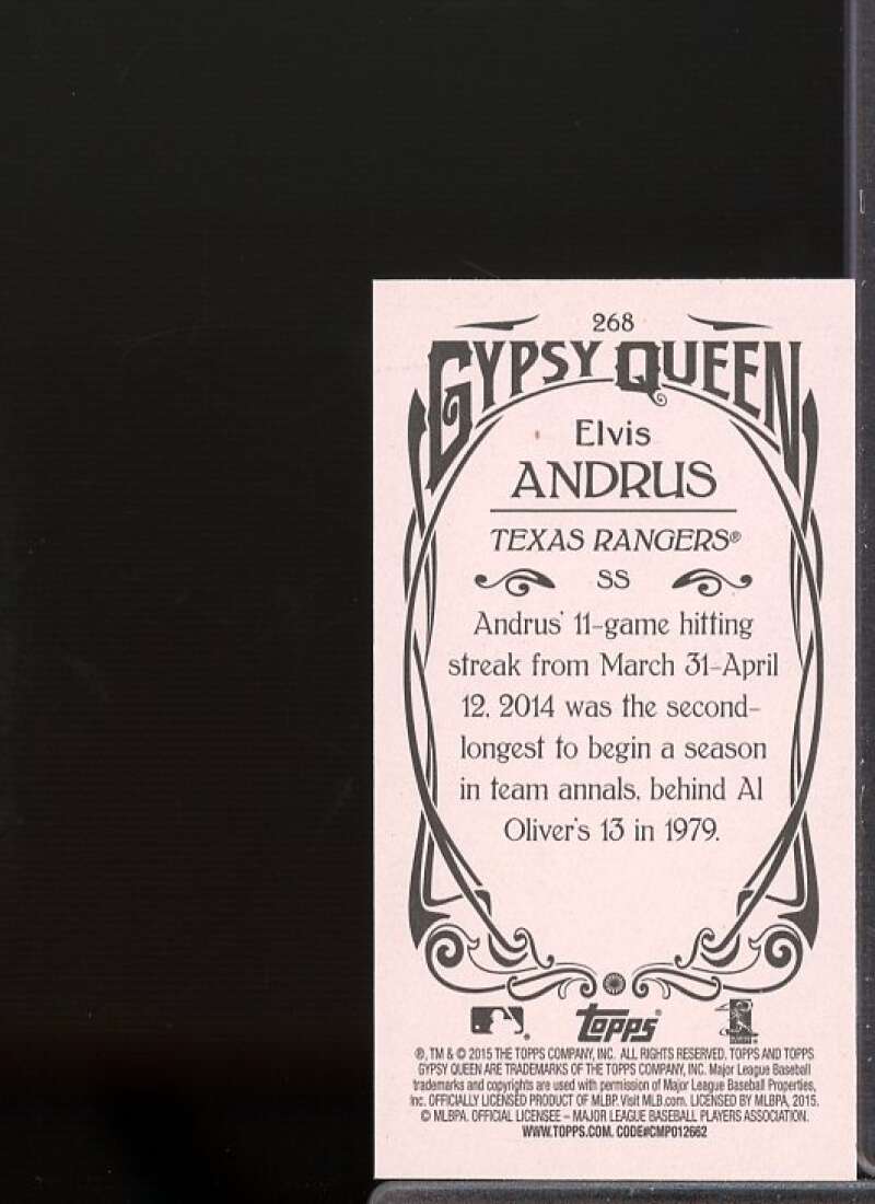 Elvis Andrus Card 2015 Topps Gypsy Queen Mini #268  Image 2