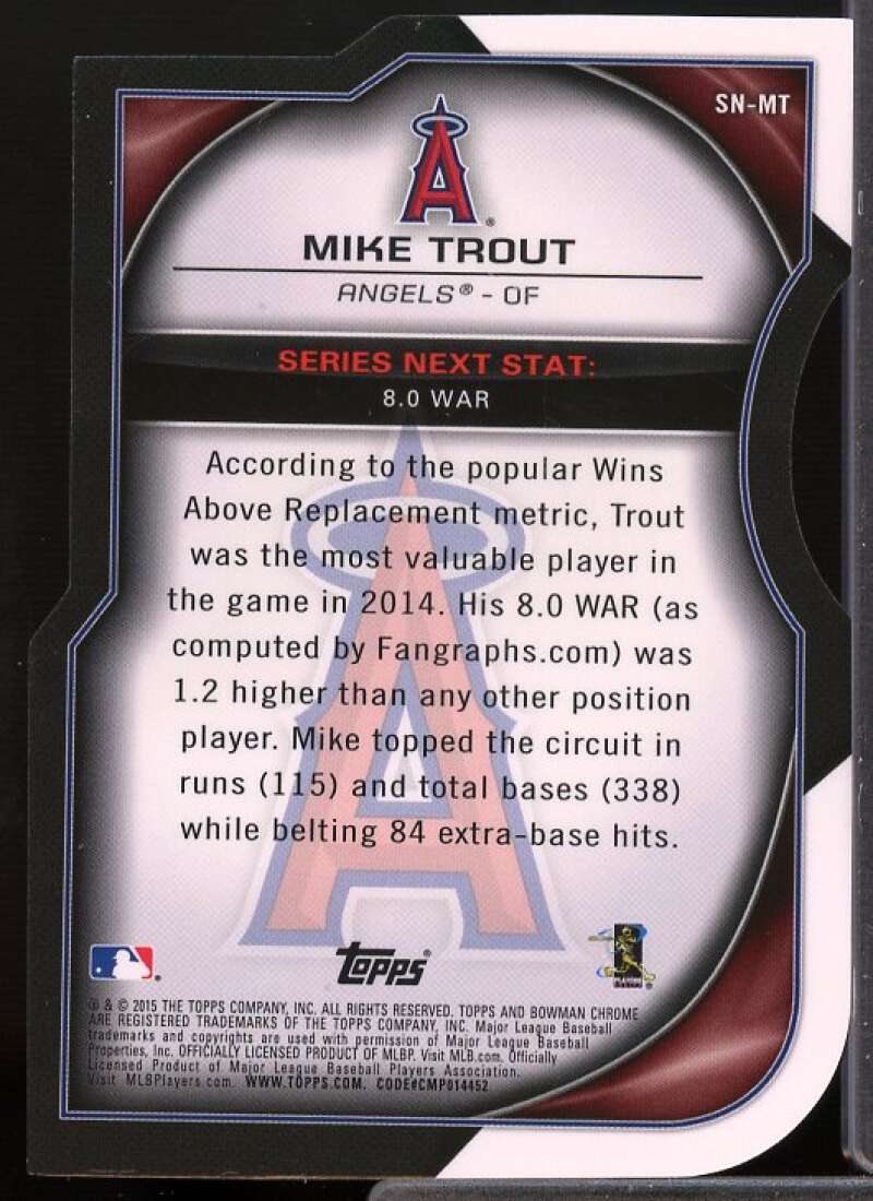 Mike Trout Card 2015 Bowman Chrome Series Next Die Cuts #SNMT  Image 2
