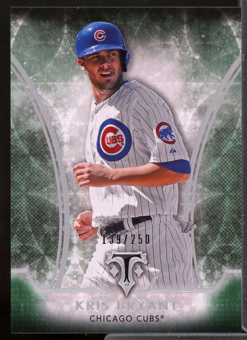 Kris Bryant Rookie Card 2015 Topps Triple Threads Emerald #73  Image 1