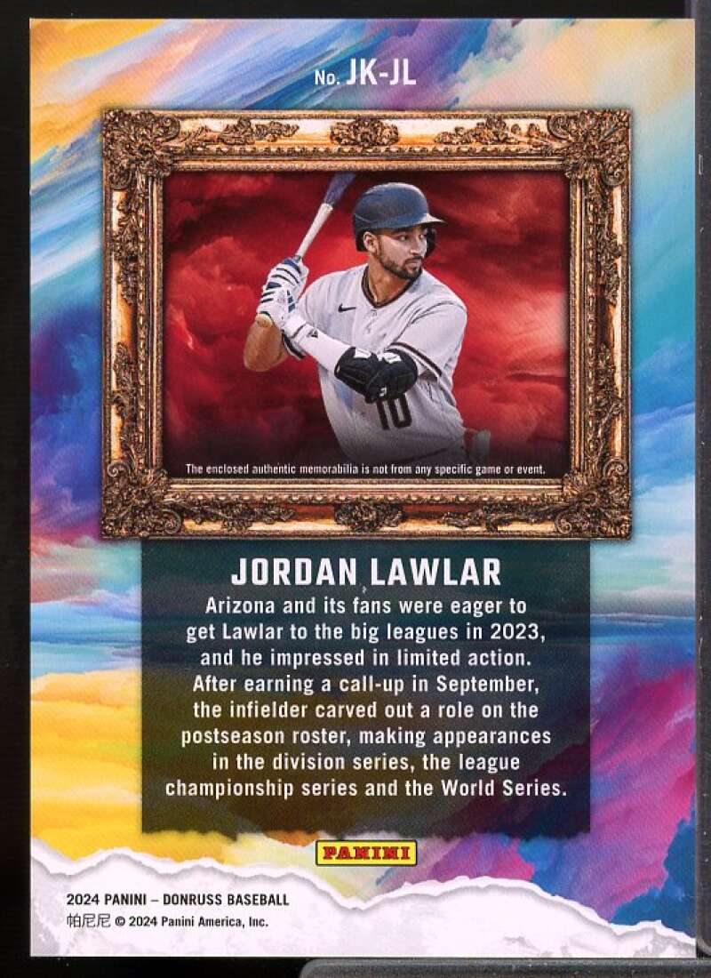 Jordan Lawlar Card 2024 Donruss Jersey Kings Orange Ice #21  Image 2