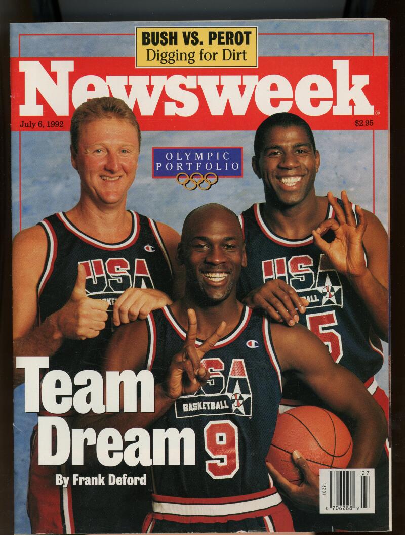 Newsweek Magazine July 6 1992 Team Dream Michael Jordan Larry Bird Magic Johnson Image 1