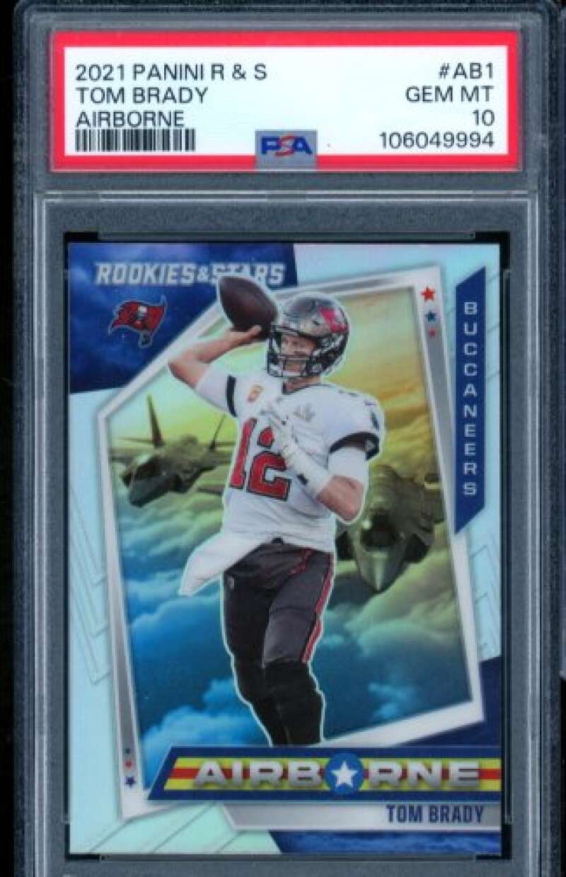 Tom Brady Card 2021 Panini R S Airborne (pop 11) #AB1 PSA 10 Image 1