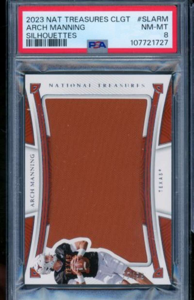 Arch Manning Rookie Card 2023 Nat Treasures Silhouettes #SLARM PSA 8 Image 1