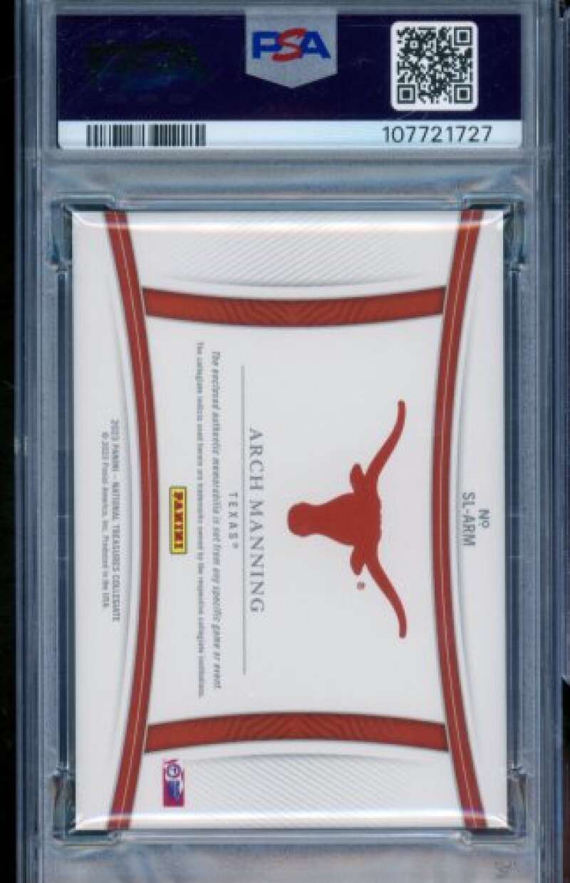Arch Manning Rookie Card 2023 Nat Treasures Silhouettes #SLARM PSA 8 Image 2