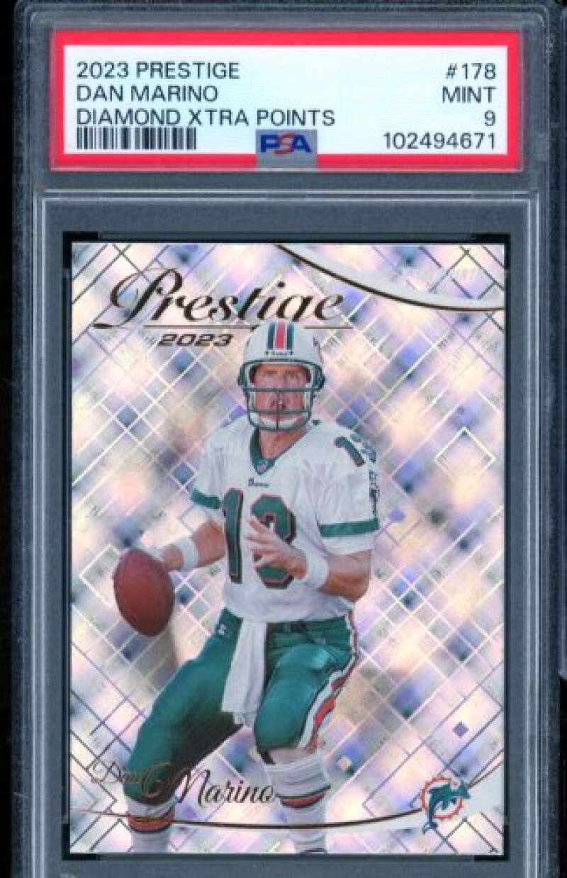 Dan Marino Card 2023 Prestige Diamond Xtra Points (pop 2) #178 PSA 9 Image 1
