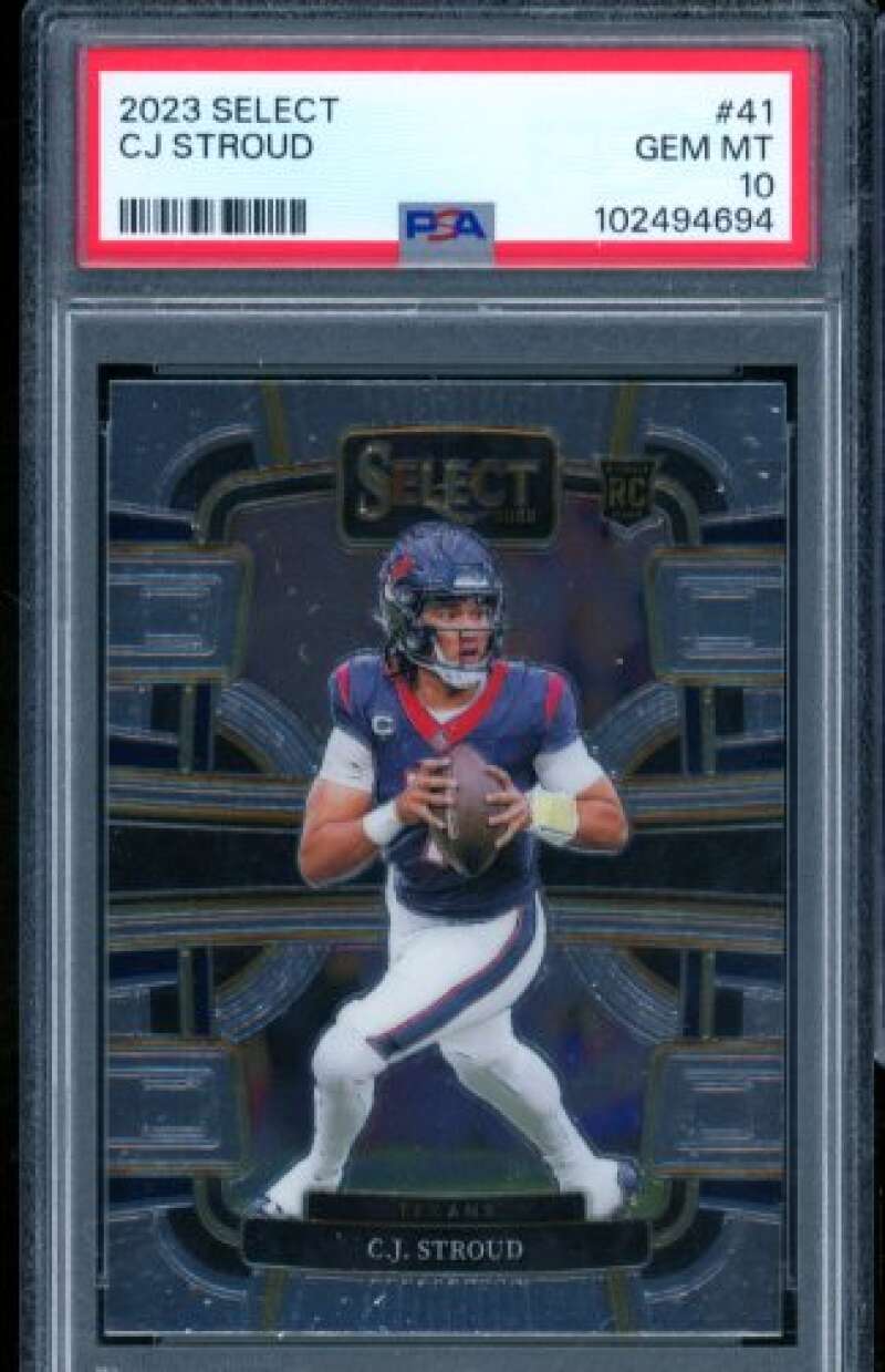 C.J. Stroud Rookie Card 2023 Select #41 PSA 10 Image 1