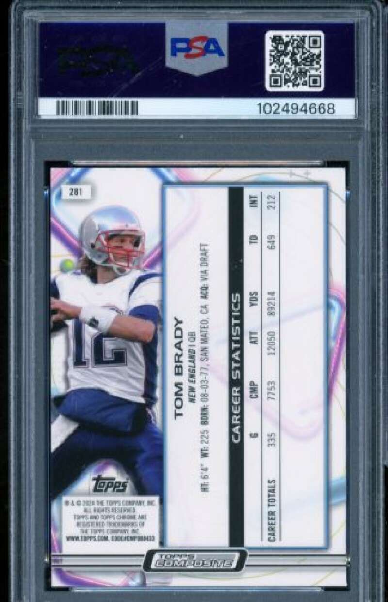 Tom Brady Card 2023 Topps Composite #281 PSA 10 Image 2