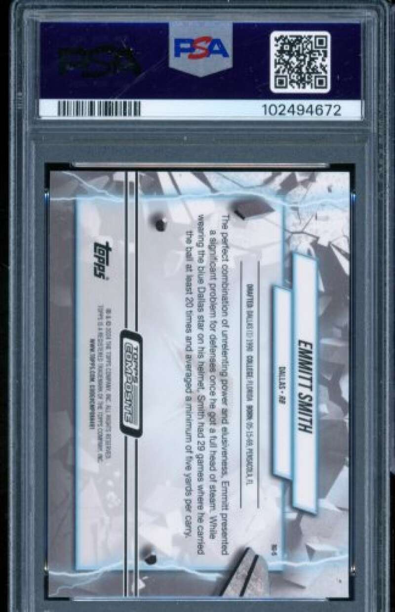 Emmitt Smith Card 2023 Topps Composite Resurgence Grounded (pop 3) #RG5 PSA 10 Image 2