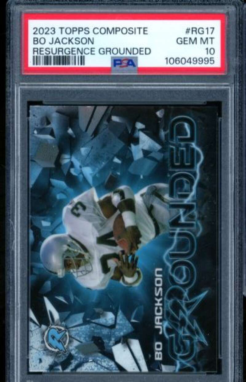 Bo Jackson Card 2023 Topps Composite Resurgence Grounded (pop 3) #RG17 PSA 10 Image 1