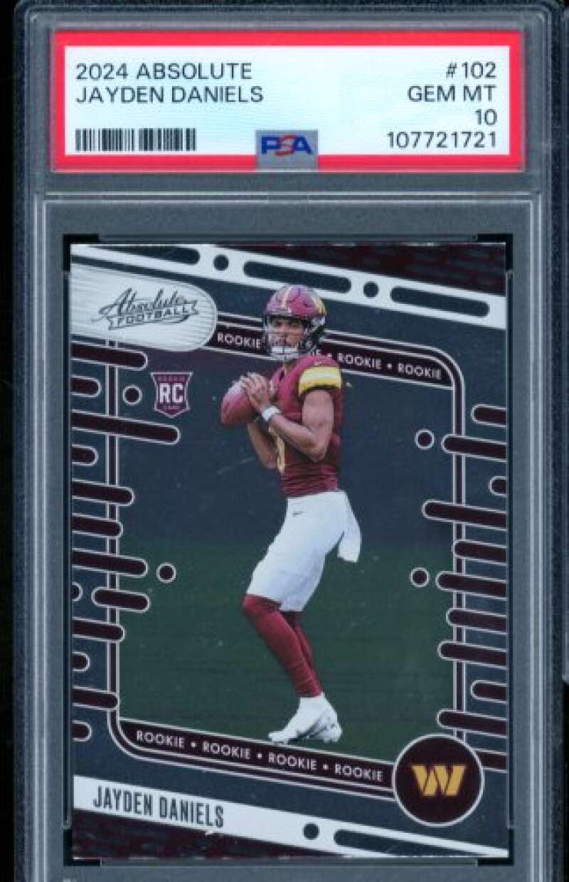 Jayden Daniels Rookie Card 2024 Absolute #102 PSA 10 Image 1
