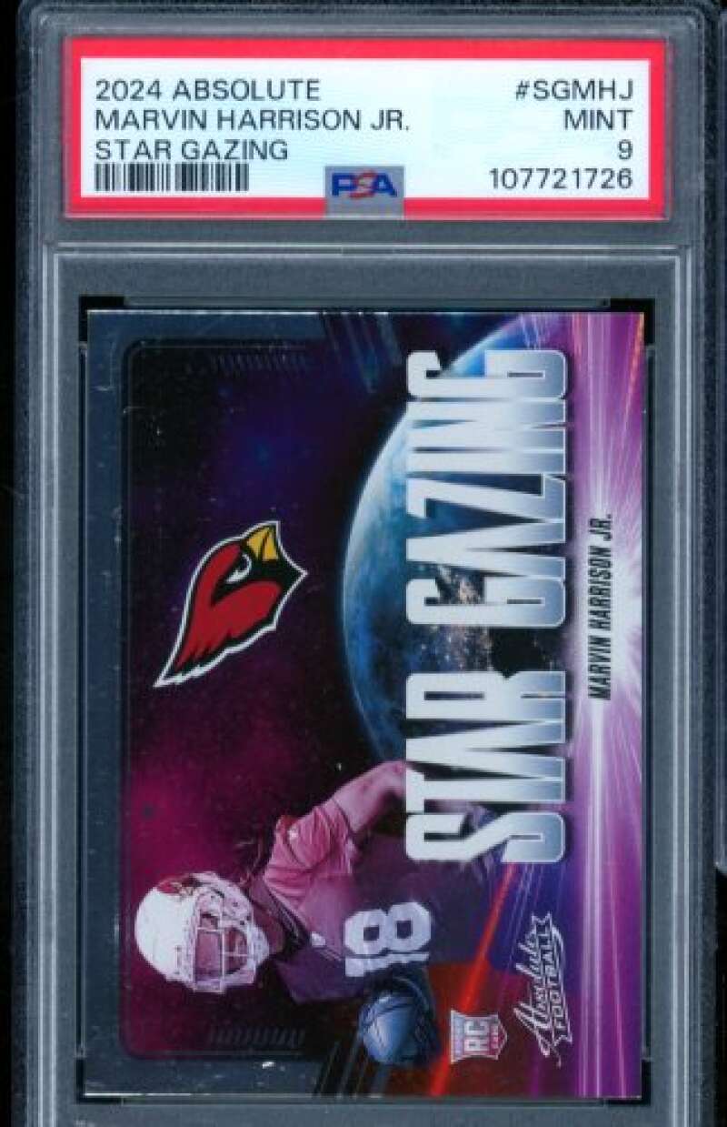 Marvin Harrison Jr. Rookie Card 2024 Absolute Star Gazing #Sgmhj PSA 9 Image 1