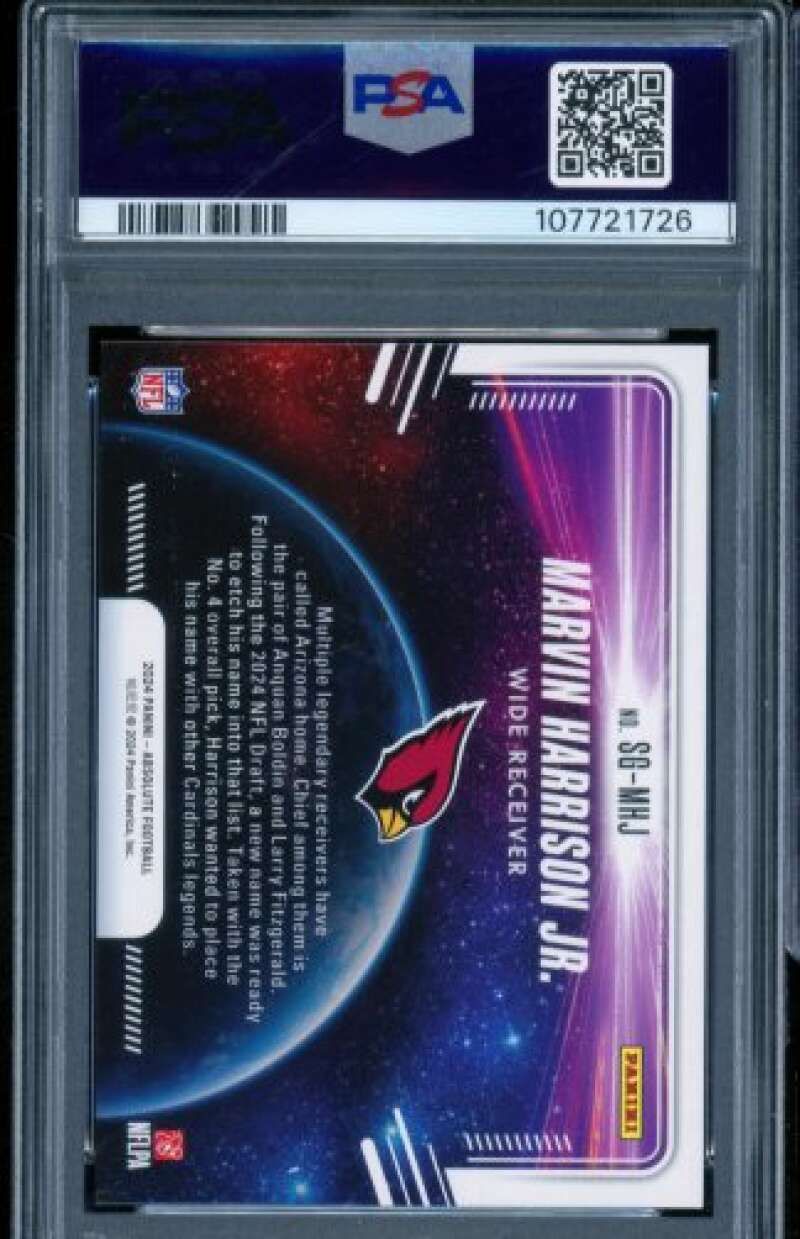 Marvin Harrison Jr. Rookie Card 2024 Absolute Star Gazing #Sgmhj PSA 9 Image 2