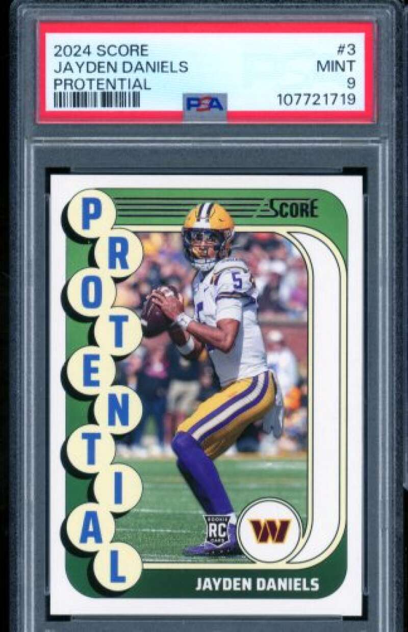 Jayden Daniels Potential 2024 Score Protential #3 PSA 9 Image 1