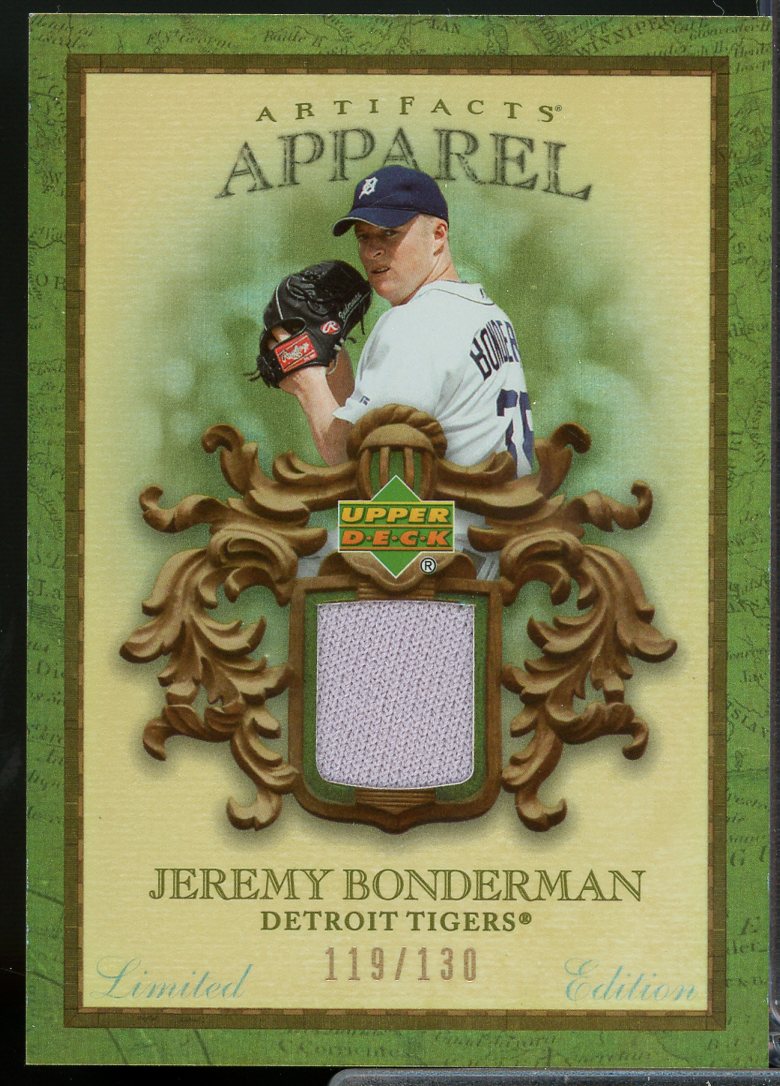 Jeremy Bonderman Card 2007 Artifacts MLB Apparel Limited #BO  Image 1