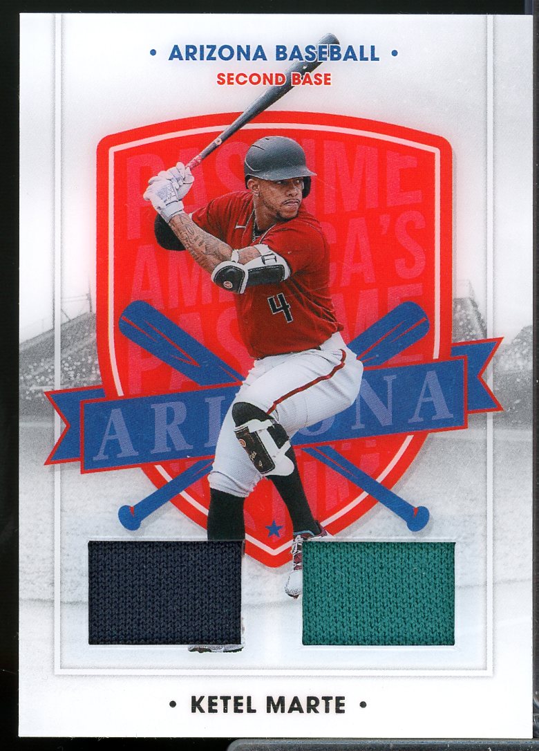 Ketel Marte Card 2021 Panini America's Pastime Dual Swatches #53  Image 1