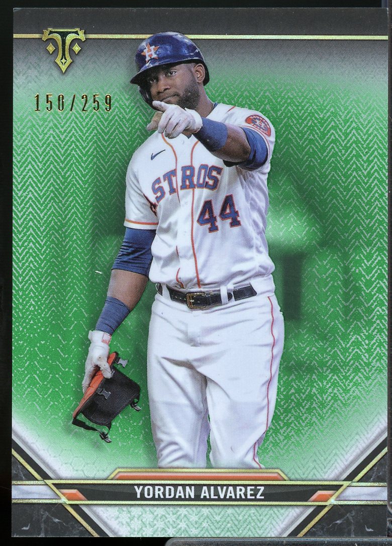 Yordan Alvarez Card 2021 Topps Triple Threads Emerald #54  Image 1