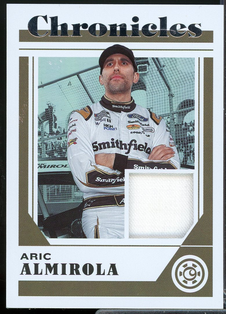 Aric Almirola Card 2023 Panini Chronicles Swatches #13  Image 1