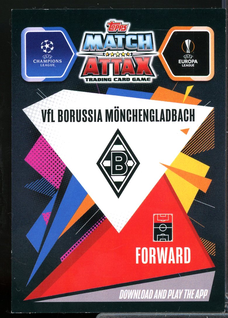 Marcus Thuram/Man of the Match Card 2020-21 Topps Chrome Match Attax UEFA #188  Image 2