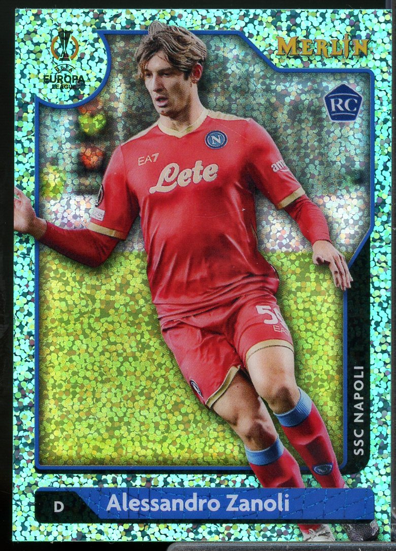 Alessandro Zanoli 2021 Merlin UEFA Champions League Aqua Speckle Refractors #2  Image 1