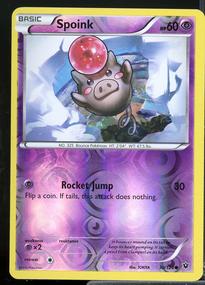 Pokemon Trading Card 2000 Spoink 30/124 Non-Holo Nintendo #TCG  Image 1