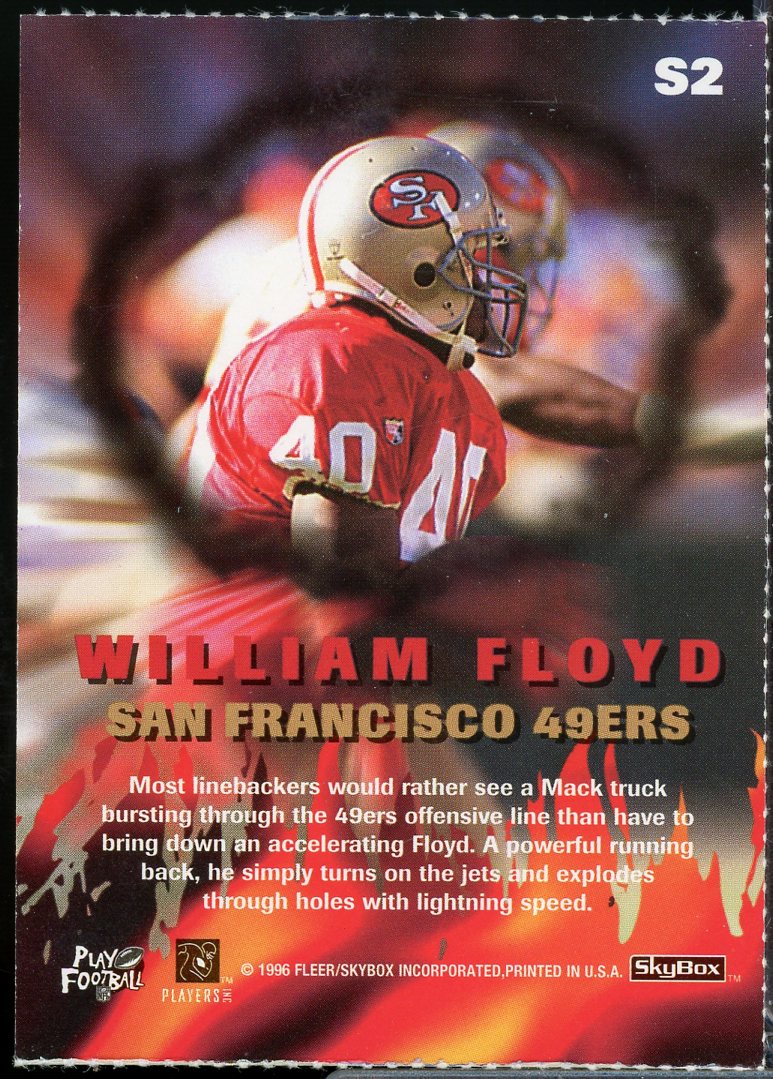 William Floyd Card 1996 SkyBox Impact Excelerators #3  Image 2