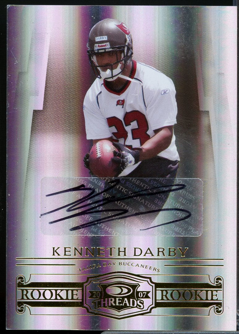 Kenneth Darby AU/999 Rookie Card 2007 Donruss Threads #230  Image 1