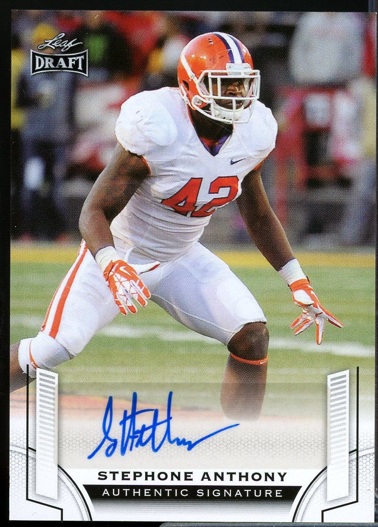 Stephone Anthony Card 2015 Leaf Draft Autographs #BASA1  Image 1