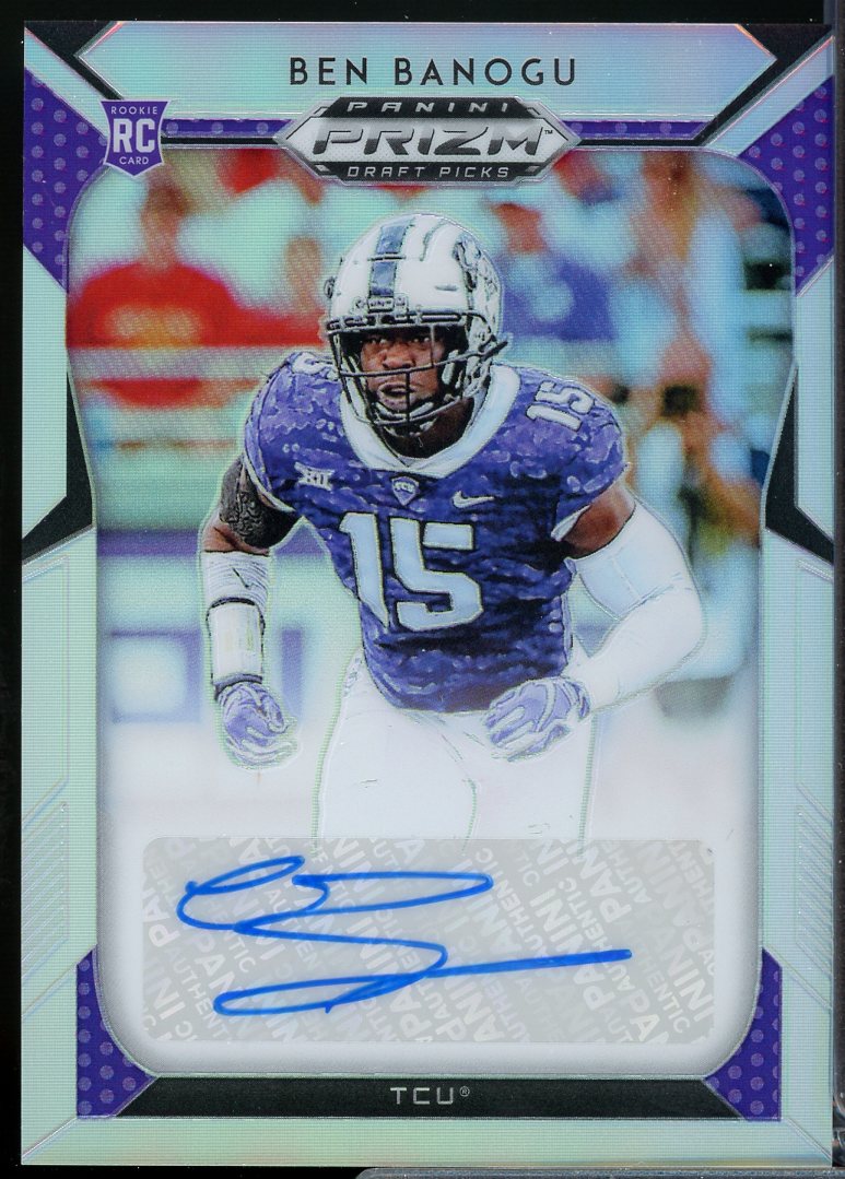 Ben Banogu Rookie Card 2019 Panini Prizm Draft Picks Autograph Prizms #287  Image 1