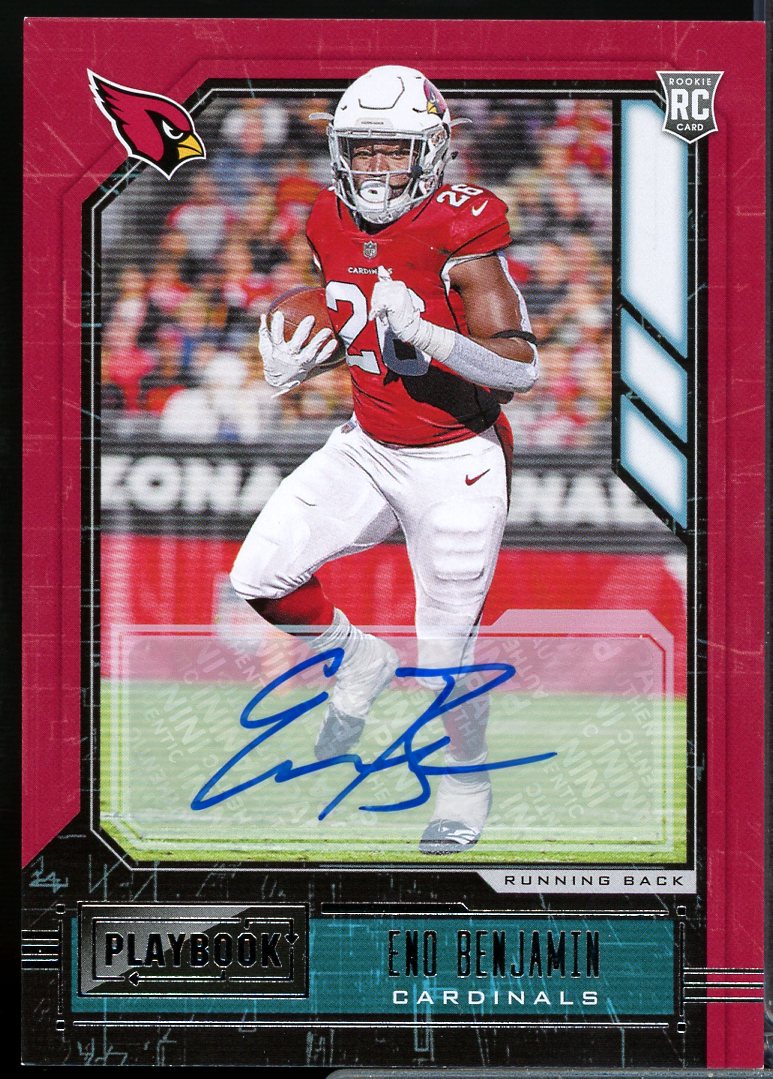 Eno Benjamin Rookie Card 2020 Panini Playbook Rookies Signatures #162  Image 1